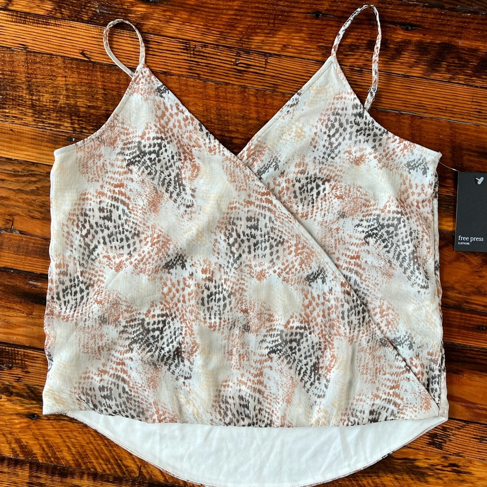 Free Press faux wrap tank